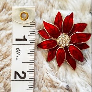 Vintage poinsettia brooche